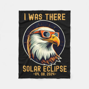 There Total Solar Eclipse Vintage Illustration Fleece Blanket
