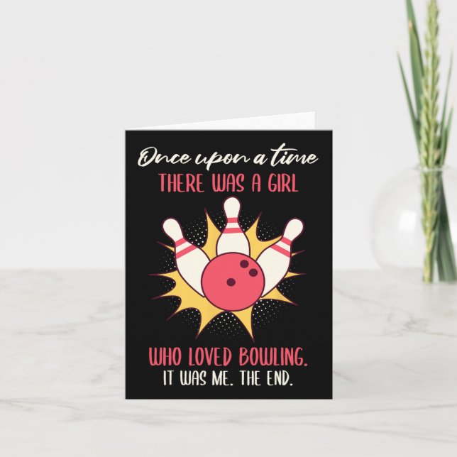 There Was A Girl Who Loved Bowling Bowler  Card (Front)