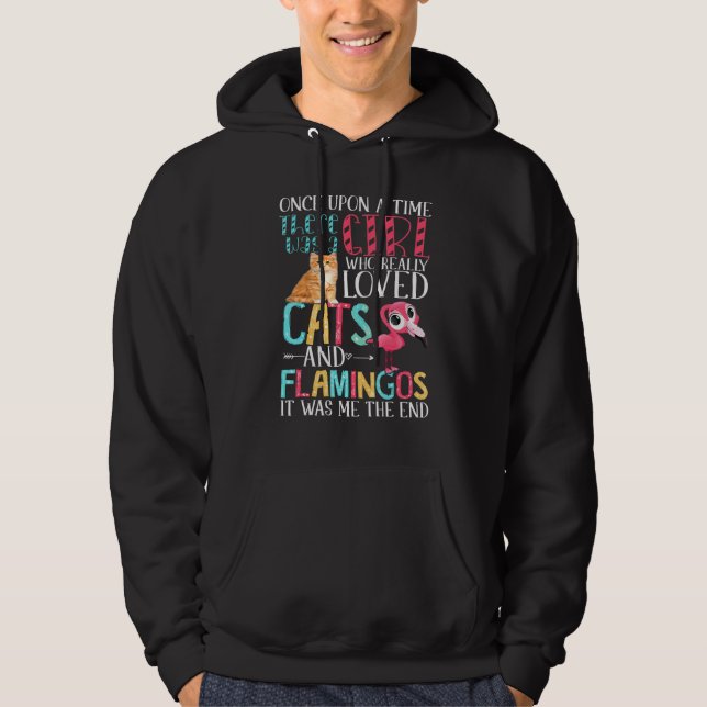 There Was A Girl Who Really Loved Cats And Flaming Hoodie (Front)
