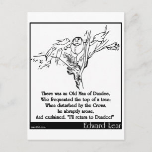 There was an Old Man of Dundee Postcard