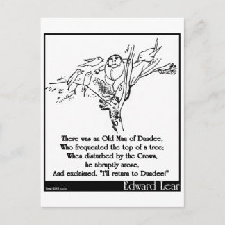 There was an Old Man of Dundee Postcard