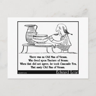 There was an Old Man of Vienna Postcard