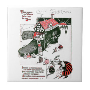 There Was an Old Woman Nursery Rhyme Tile