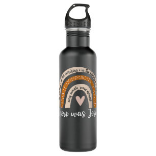 There was Jesus Lover Christian Religious rainbow  710 Ml Water Bottle
