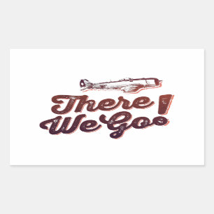 There We Go! Retro Fighter Plane - Trendium Retro Sticker