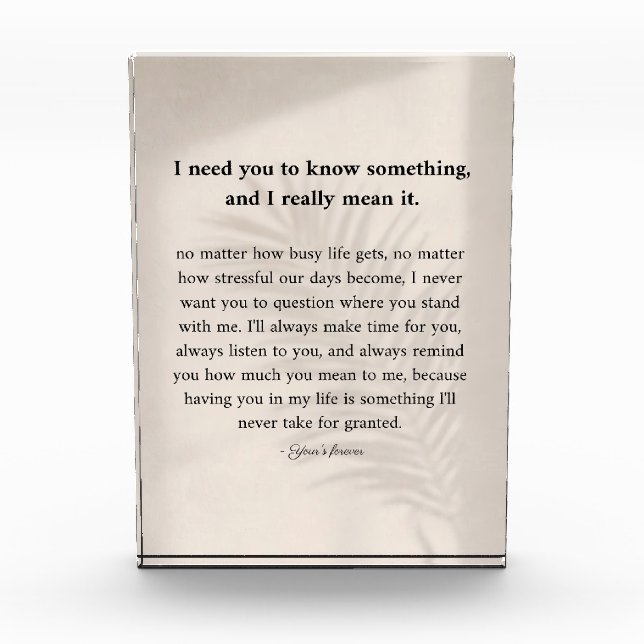 There Will Never Be Another You Photo Block (Front)