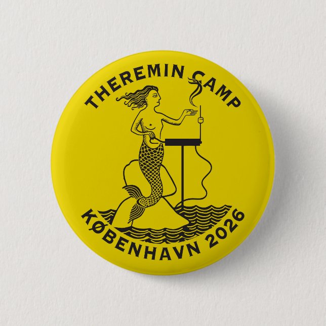 Therelympic Mermaid Medal 2 Inch Round Button (Front)