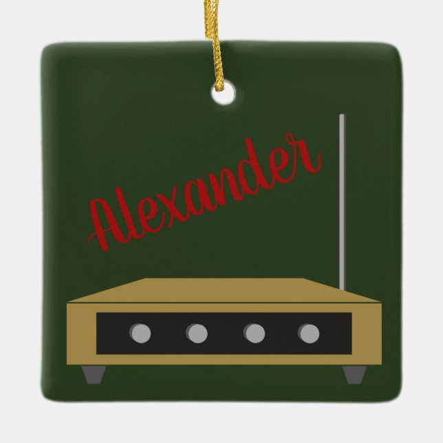 Theremin Personalized Christmas Ornament (Front)