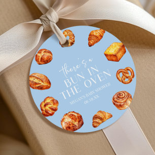 There's A Bun In The Oven Bread Baby Shower Favour Tags