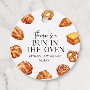 There's A Bun In The Oven Bread Baby Shower Favour Tags