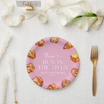 There's A Bun In The Oven Bread Baby Shower Paper Plate<br><div class="desc">This is a Pink There's A Bun In The Oven Bread Baby Shower Paper Plates!</div>