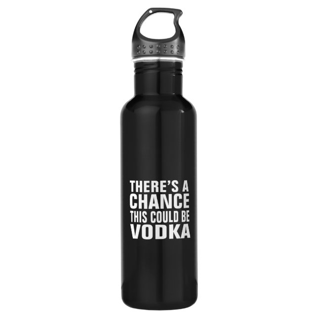 There's a chance this could be vodka - pink 710 ml water bottle (Front)