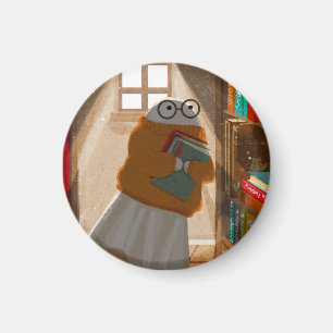 There's A Ghost Amongst The Bookshelves Again... Magnet