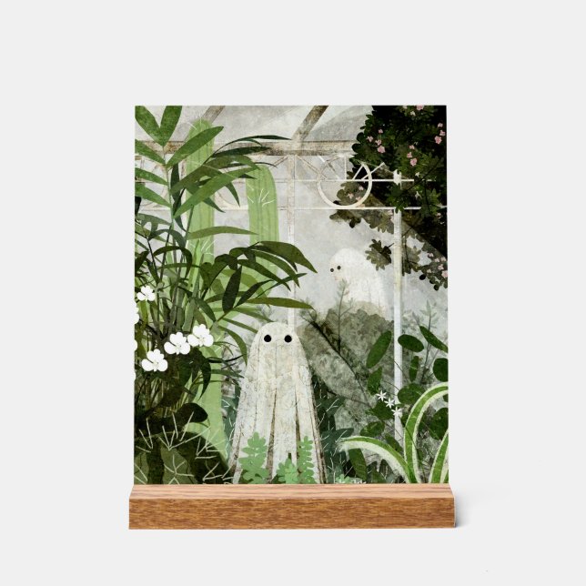 There's A Ghost In The Greenhouse Again... Acrylic Sign (Front)