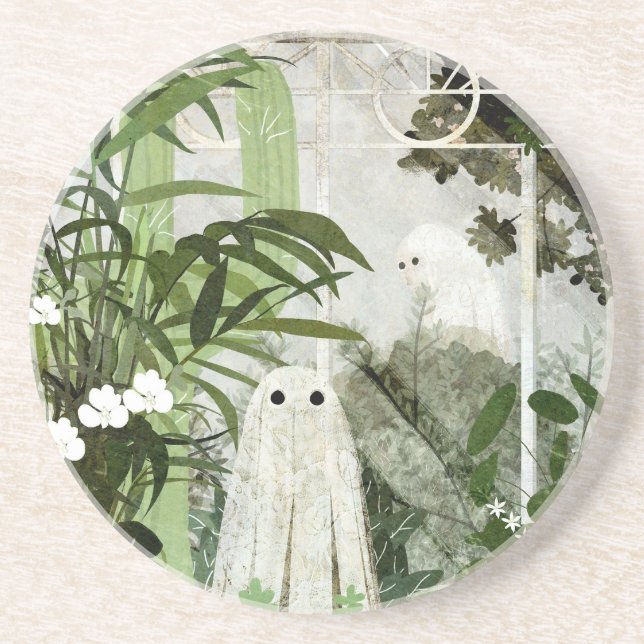 There's A Ghost In The Greenhouse Again... Coaster (Front)
