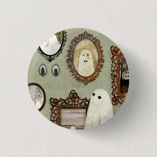 There's A Ghost In The Portrait Gallery 1 Inch Round Button