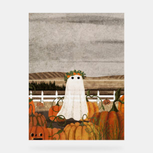 There's A Ghost In The Pumpkin Patch Again Acrylic Sign
