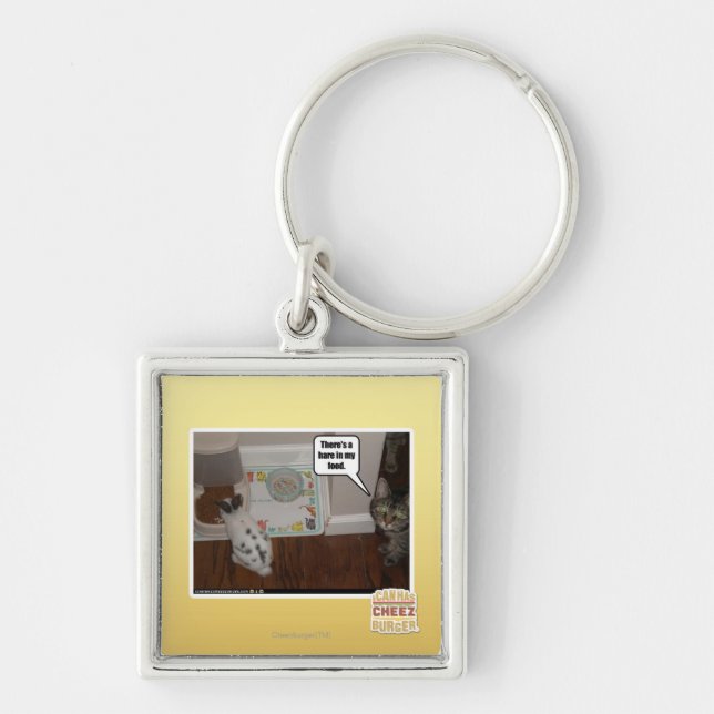 There's a hare in my food. keychain (Front)