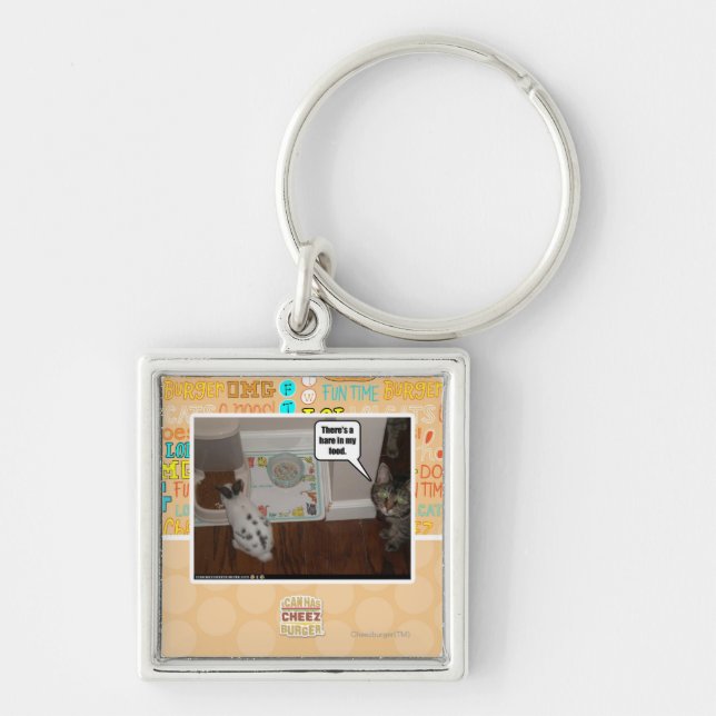 There's a hare in my food. keychain (Front)