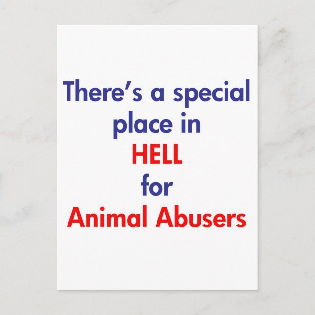 There's A Special Place In Hell Postcard (Front)