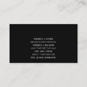 there's a story behind every person there's a reas business card