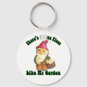 There's Gnome Place Like My Garden Keychain