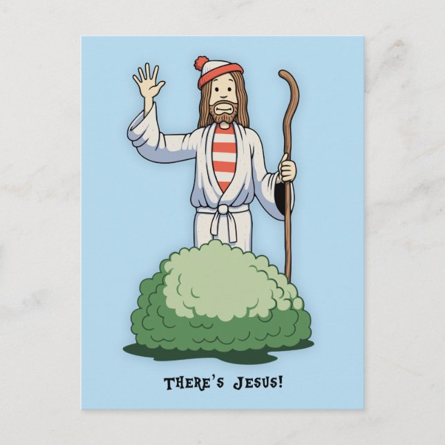 There's Jesus! Postcard (Front)