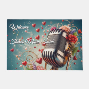 There's Music Inside - Retro Vibes Door Mat