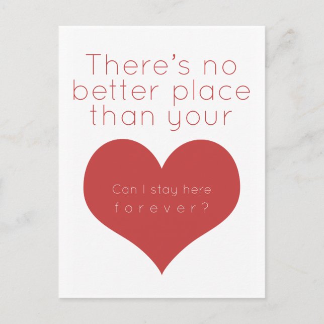There's no better place than your heart (Red) Postcard (Front)