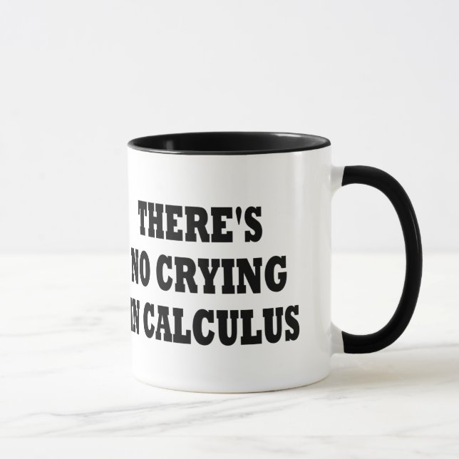 THERE'S NO CRYING IN CALCULUS MUG (Right)