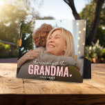 There's No One Quite Like GRANDMA' Photo Gift Plaque<br><div class="desc">Modern Custom Photo Plaque with the text 'There's no one quite like GRANDMA' featuring a combination of script and sans typography and a cute little heart. Personalize with the name of whom it's from. This Plaque would work for (grandpa, mother, father, sister etc). A precious keepsake gift for family members....</div>