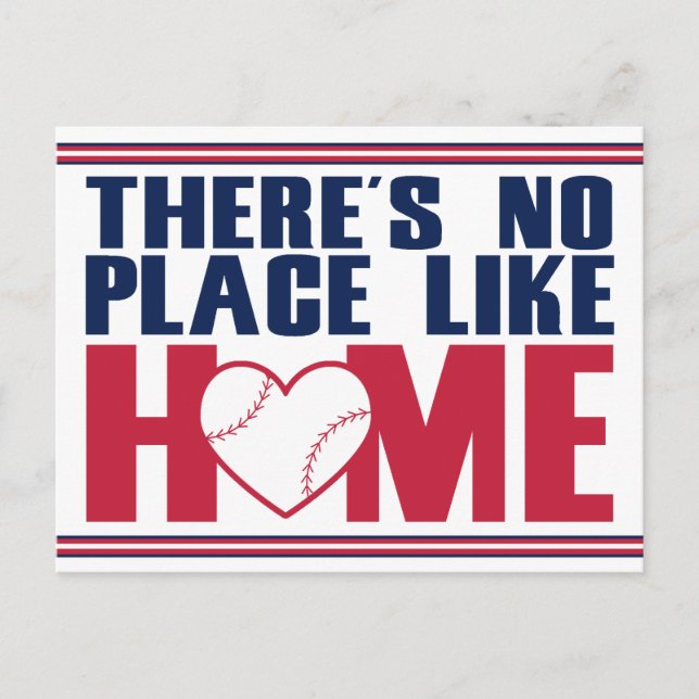 There's No Place Like Home Baseball Postcard (Front)