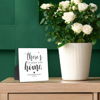 There's No Place Like Home Custom Name Plaque