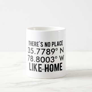 There's No Place Like Home - Latitude and Longitud Coffee Mug