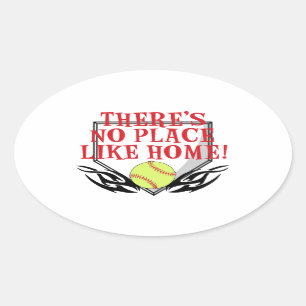 There's No Place Like Home! Oval Sticker