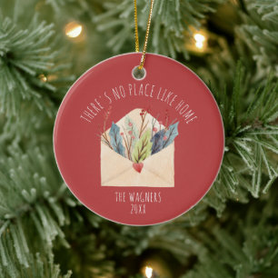 There's No Place Like Home Personalized Homeowners Ceramic Ornament
