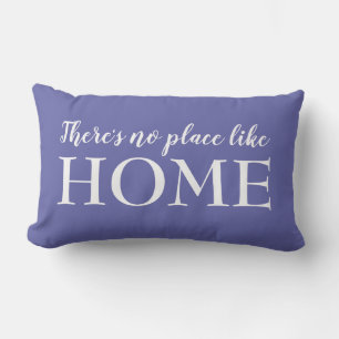 There's No Place Like Home Very Peri Blue Lumbar Pillow