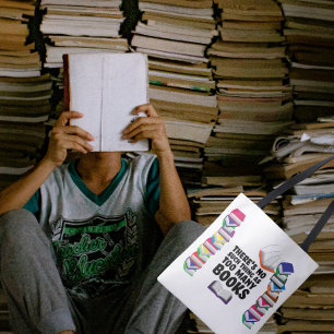 There's no such thing as too many books tote bag