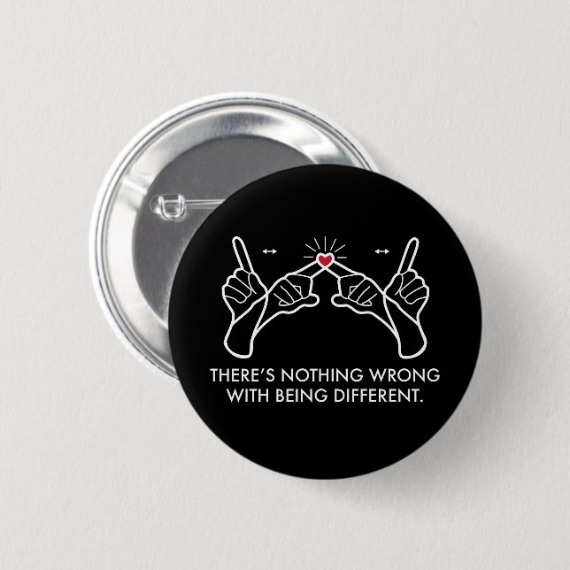There's Nothing Wrong With Being Different 2 Inch Round Button (Front & Back)