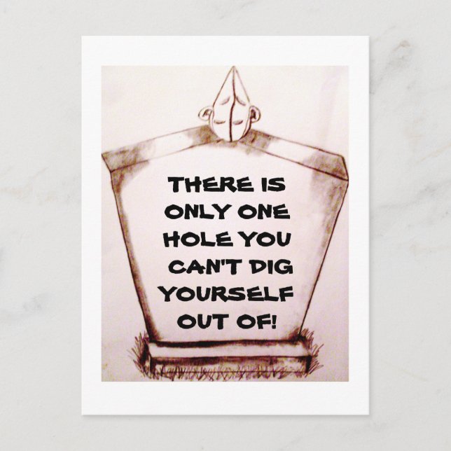 THERE'S ONLY ONE THING YOU CAN'T DO  POSTCARD (Front)