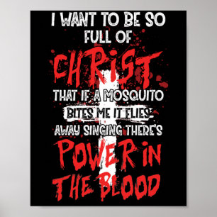 There's Power In Blood  Religious Christian Poster