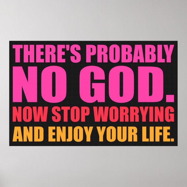 There's probably no god. Poster (Front)