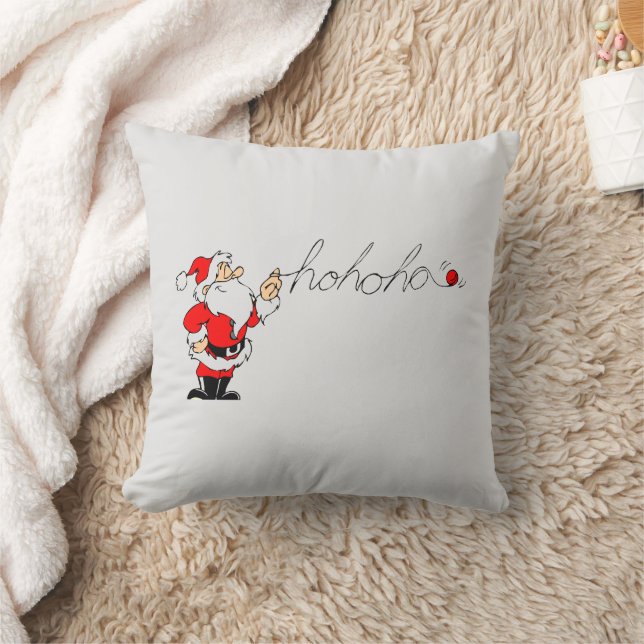 There's Some Ho Ho Ho's Santa Throw Pillow (Blanket)