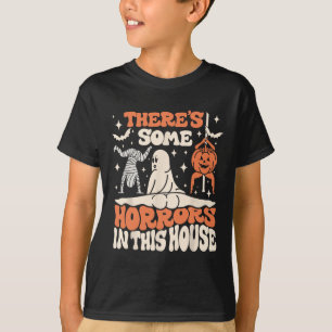 There's Some Horrors Ghost Pumpkin Halloween Women T-Shirt