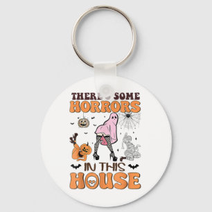 There's Some Horrors In This House Funny Ghost Hal Keychain