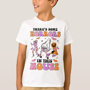 There's Some Horrors In This House Funny Ghost Hal T-Shirt