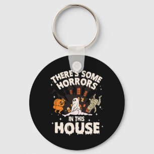 There's Some Horrors In This House Ghost Halloween Keychain