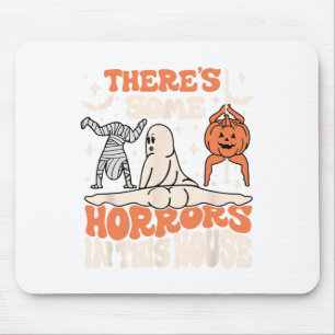 There's Some Horrors In This House Ghost Pumpkin H Mouse Pad