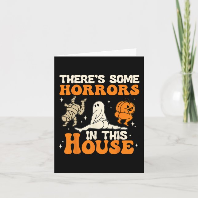 There's Some Horrors In This House Halloween Humou Card (Front)