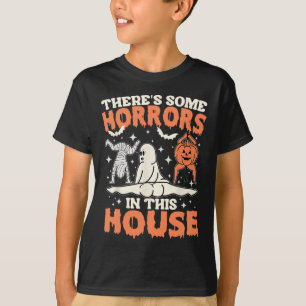 There's Some Horrors In This House Pumpkin Ghost H T-Shirt